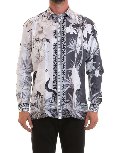 shirt grey flower versace